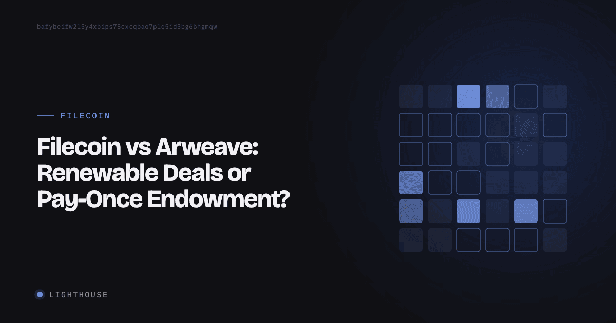 Filecoin vs Arweave: Renewable Deals or Pay-Once Endowment?