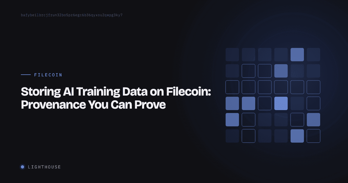 Storing AI Training Data on Filecoin: Provenance You Can Prove