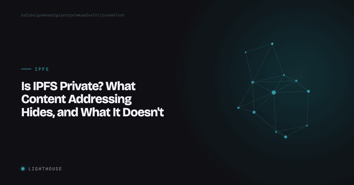 Is IPFS Private? What Content Addressing Hides, and What It Doesn't