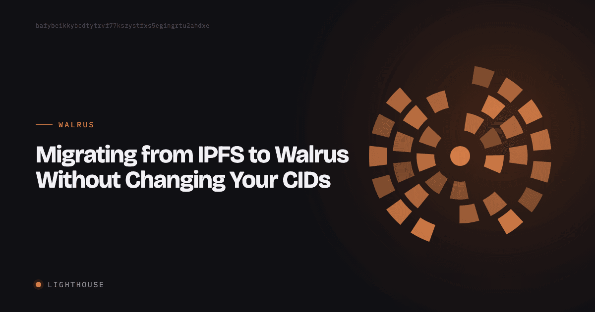 Migrating from IPFS to Walrus Without Changing Your CIDs