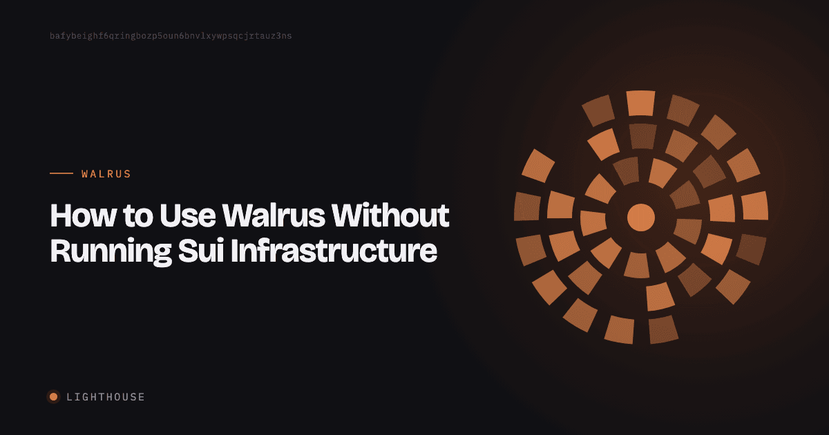 How to Use Walrus Without Running Sui Infrastructure